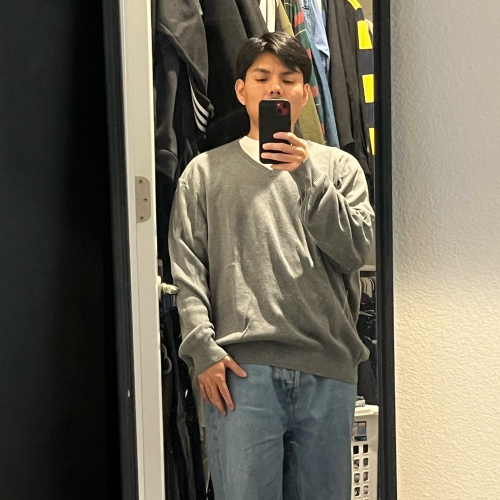 Calvin Klein Gray V-Neck Sweater